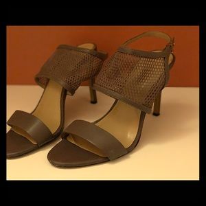 Leather Army Green Heels